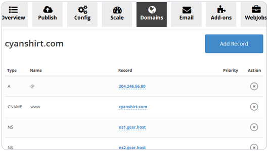 申请使用GearHost稳定的免费空间-支持PHP和.Net可绑定域名有MySQL数据库